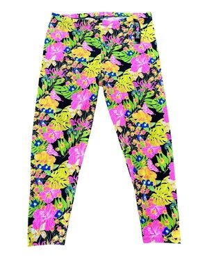 JUST ONE NWT TROPICAL FLORAL HIBISCUS LEGGINGS PLUS SIZE 3X